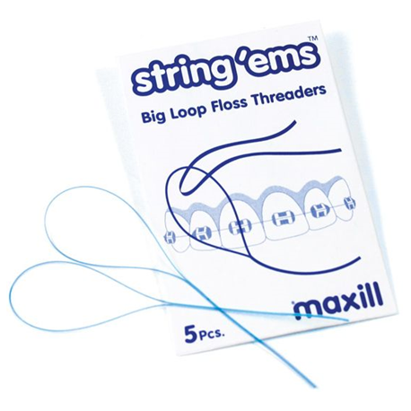 Maxill String Ems Floss Threaders, 5pcs/pack X 15